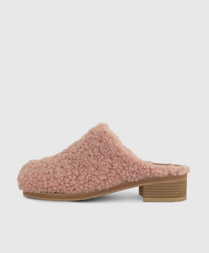 shearling Chubby shoes Bloafer Pink